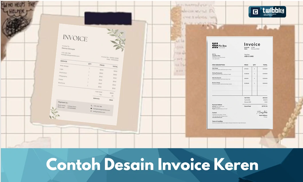 Contoh Desain Invoice Keren